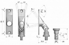 Gelenklager 55 4Kt.6mm  22x85mm