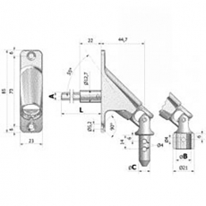 Gelenklager 90 4Kt.8mm  23x85mm