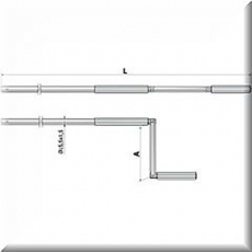 Gelenkkurbel 140cm eloxiert