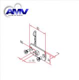 Vierkant 10mm mit Platte M6 Gewinde