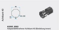 Adapterset Achtkant 40