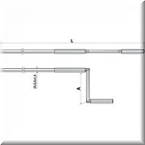 Gelenkkurbel 200cm eloxiert